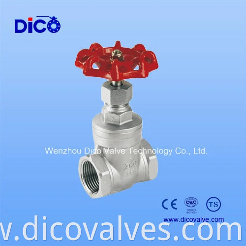 Wenzhou China CF8/CF8m Thread Ends 200wog Gate Valve